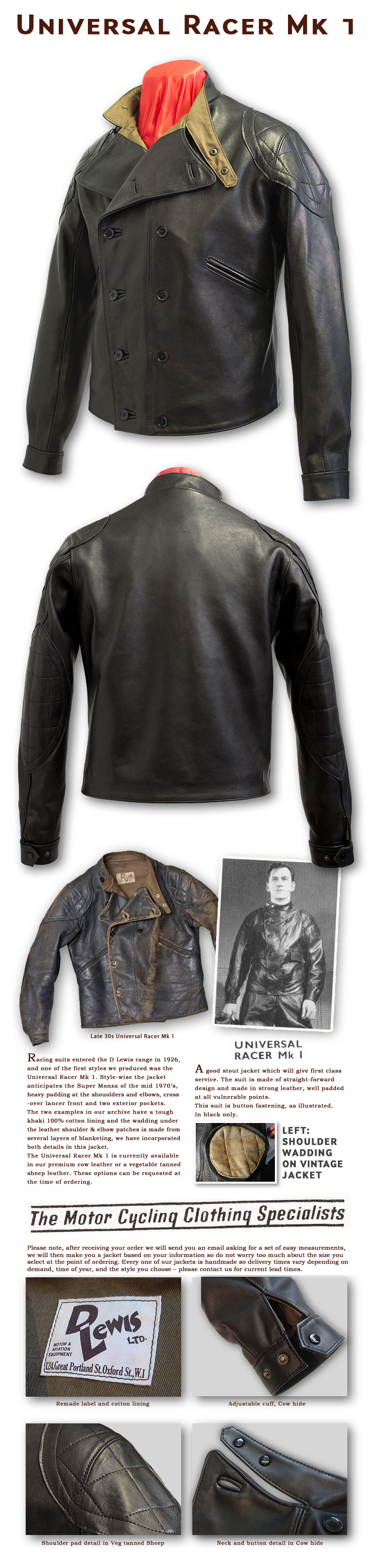 UNIVERSAL RACER MK1 - Lewis Leathers Japan