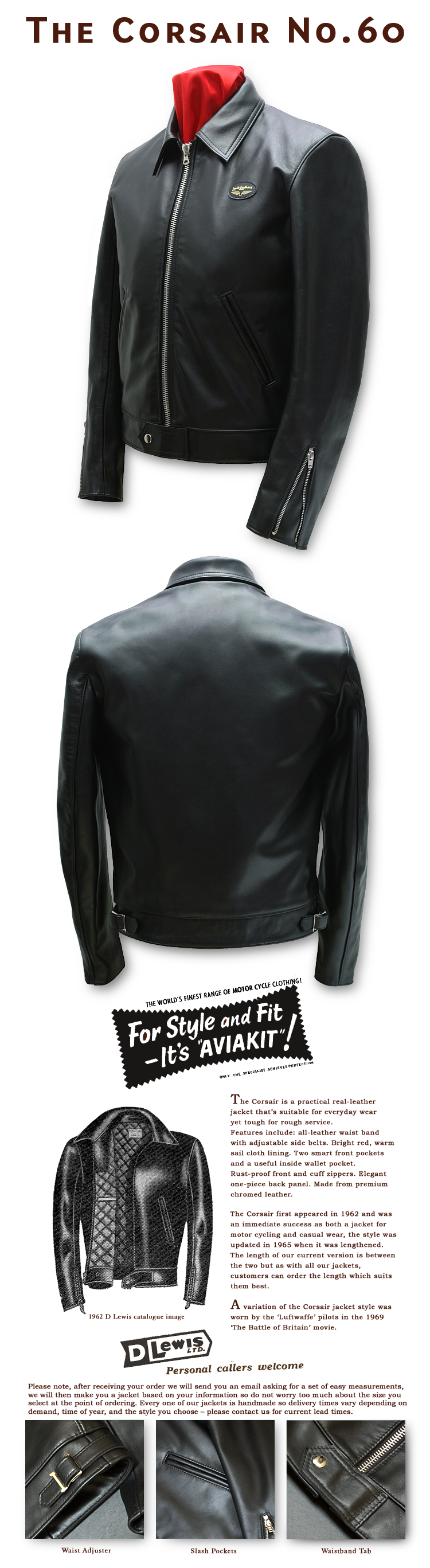 No.60 CORSAIR - Lewis Leathers Japan