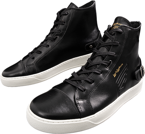 Embossed Lewis Leathers Sneakers