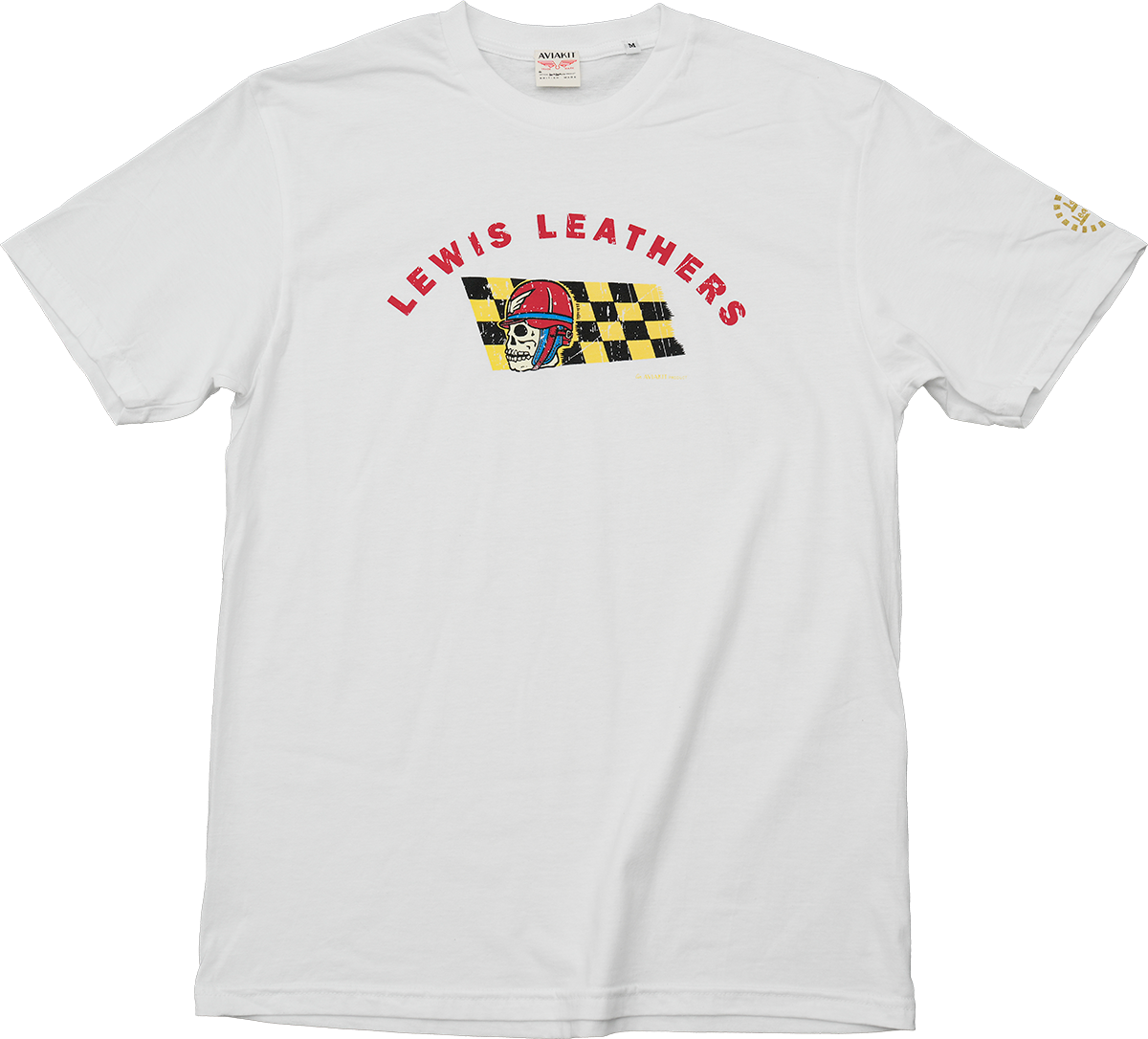 Skull Helmet T shirt White