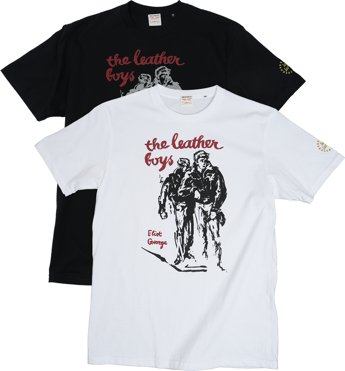Leather Boys Front of Book T-shirt