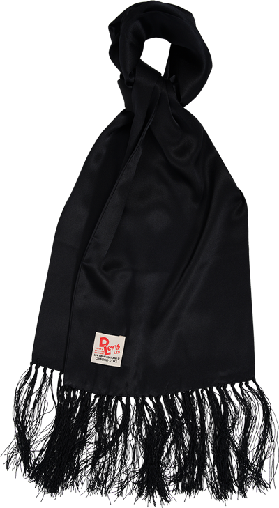 D Lewis Smooth Silk Scarf Black