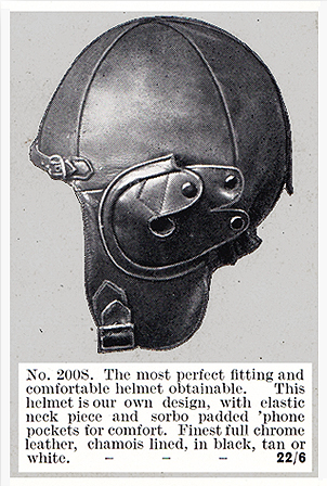 “This helmet is our own design” - 1930 D Lewis catalogue