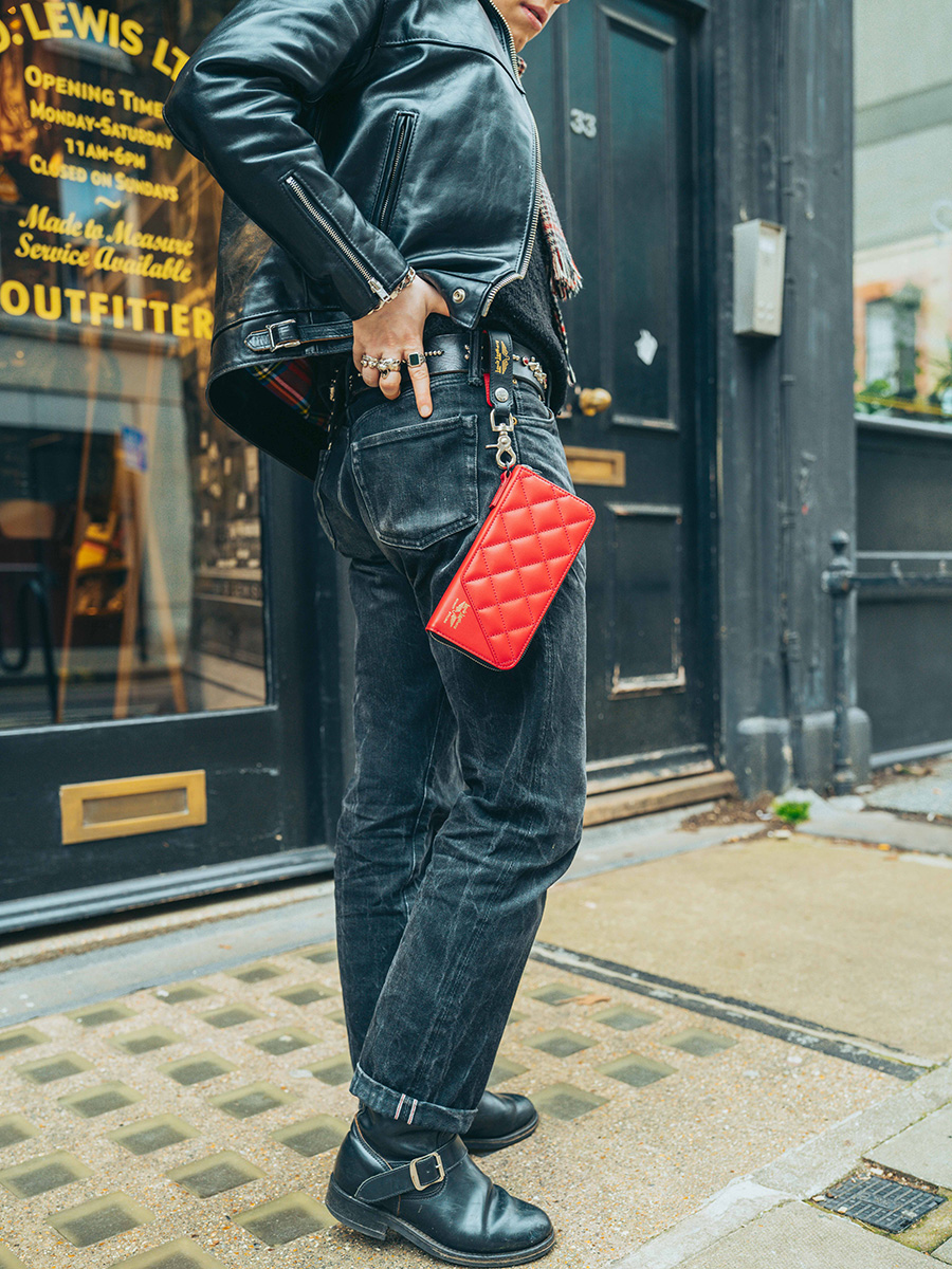 PORTER / Lewis Leathers x PORTER LONG WALLET BLACK - Lewis