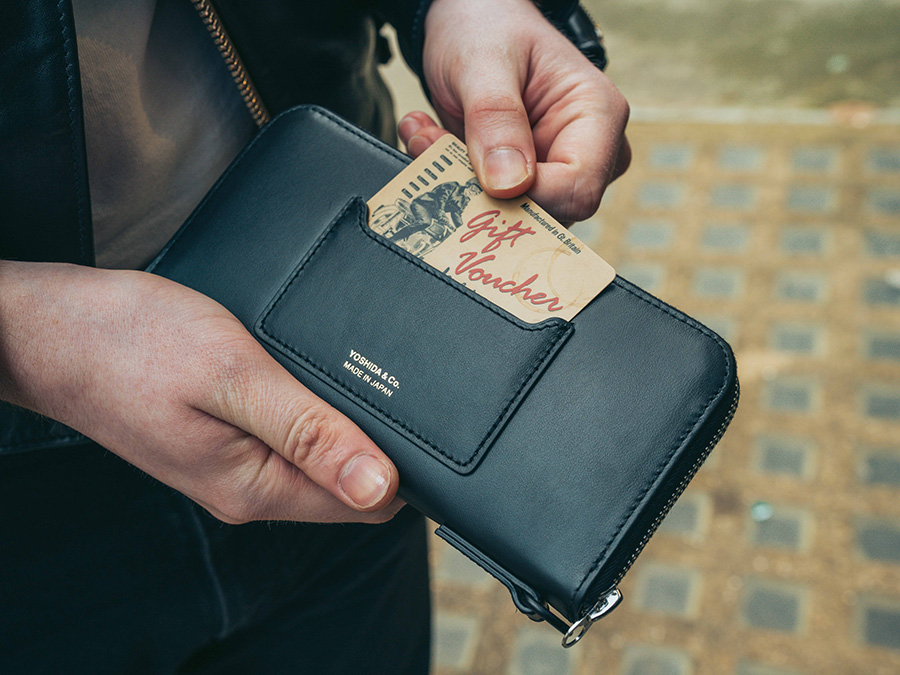 PORTER / Lewis Leathers x PORTER LONG WALLET BLACK - Lewis